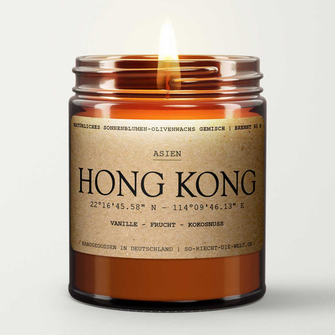 Hong Kong Duftkerze - Vanille | Frucht |  Kokosnuss-1