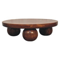 in3570 2 drawer curved oak ish coffee table