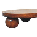 in3570 2 drawer curved oak ish coffee table