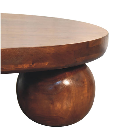 in3570 2 drawer curved oak ish coffee table