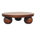 in3570 2 drawer curved oak ish coffee table