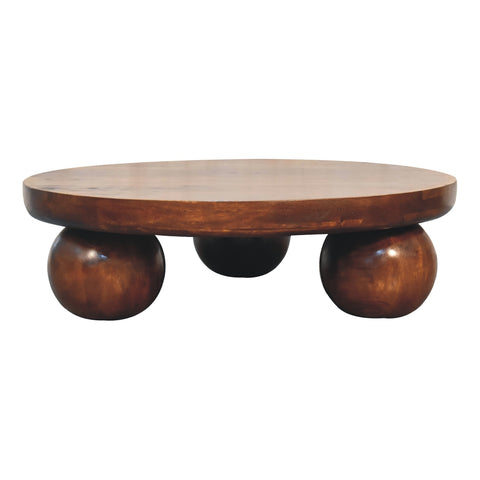 in3570 2 drawer curved oak ish coffee table