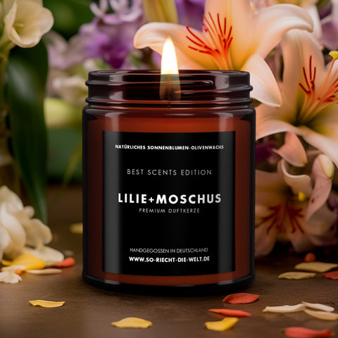 Lilie & Moschus Kerze - Best Scents Edition-1