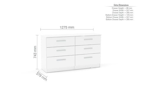 Lynx 6 Drawer Chest-5