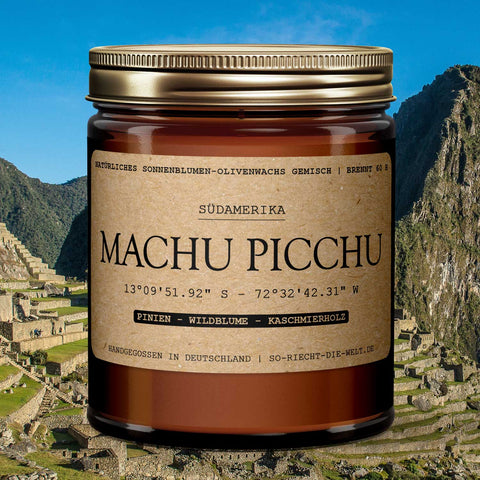 Machu Picchu Duftkerze -  Pinien | Wildblume | Kaschmirholz-0