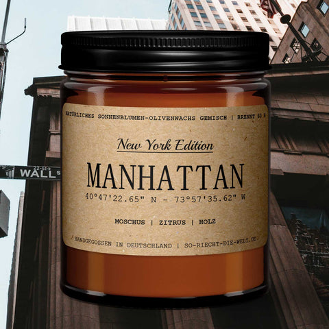 Manhattan Duftkerze - New York Edition - Moschus | Zitrus | Holz-0