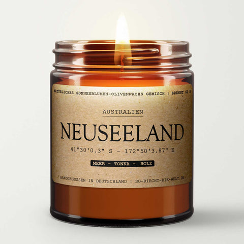 Neuseeland Kerze - Meer | Tonka | Holz-1