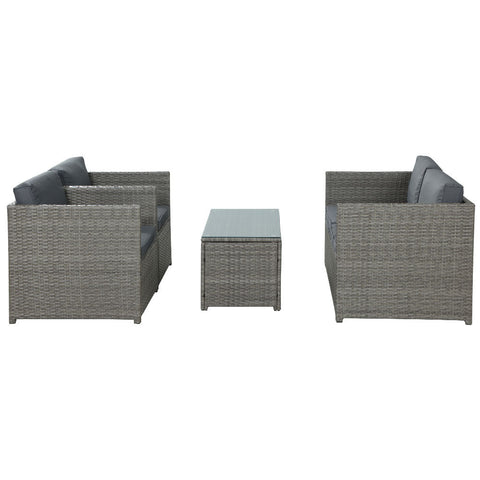 Gardeon Outdoor Furniture Sofa Set 4-Seater Wicker Lounge Setting Table Chairs-3