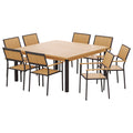 Gardeon 8-seater Outdoor Furniture Dining Chairs Table Patio 9pcs Acacia Wood-2