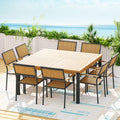 Gardeon 8-seater Outdoor Furniture Dining Chairs Table Patio 9pcs Acacia Wood-3