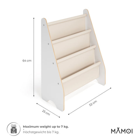 MAMOI® Bücherregal für kinder, Bücherkiste für kinderzimmer, Book shelf, Buchregal, Wandregal kinderregal, Kinderbücherregal, Bücherbank aus Yarnwood, Kindermöbel für kleines kind montessori-2