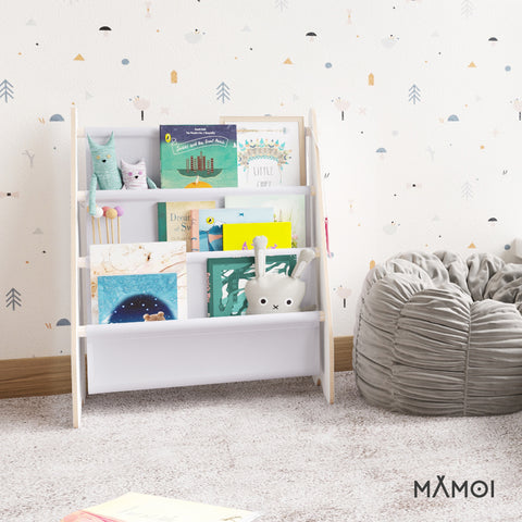 MAMOI® Bücherregal für kinder, Bücherkiste für kinderzimmer, Book shelf, Buchregal, Wandregal kinderregal, Kinderbücherregal, Bücherbank aus Yarnwood, Kindermöbel für kleines kind montessori-4