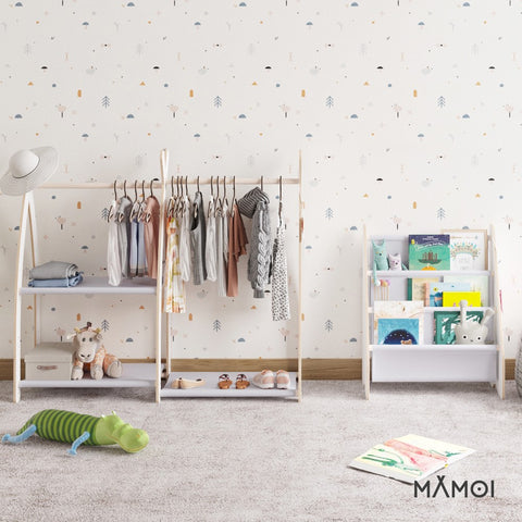 MAMOI® Bücherregal für kinder, Bücherkiste für kinderzimmer, Book shelf, Buchregal, Wandregal kinderregal, Kinderbücherregal, Bücherbank aus Yarnwood, Kindermöbel für kleines kind montessori-5