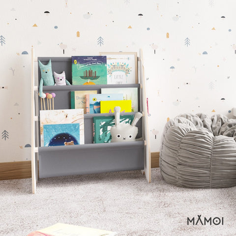 MAMOI® Bücherregal für kinder, Bücherkiste für kinderzimmer, Book shelf, Buchregal, Wandregal kinderregal, Kinderbücherregal, Bücherbank aus Yarnwood, Kindermöbel für kleines kind montessori-4