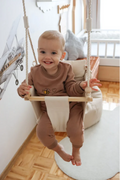 MAMOI® Babyschaukel, Baby schaukel Indoor Outdoor, Kinderschaukel aus Holz, Holzschaukel für Kinder, Schaukeln für türrahmen, Swing, Kleinkinderschaukel ab 1 jahr für Kinderzimmer-5