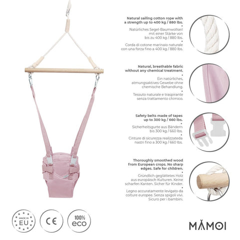 MAMOI® Türhopser baby ab 6 monate, Hopser baby jumper bouncer, Babyschaukel für türrahmen, Schaukel indoor, Türschaukel, Hüpfer, Kinderschaukel, Tür hopper, Babyhopser Swing-1