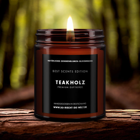 Teakholz Kerze - Best Scents Edition-1