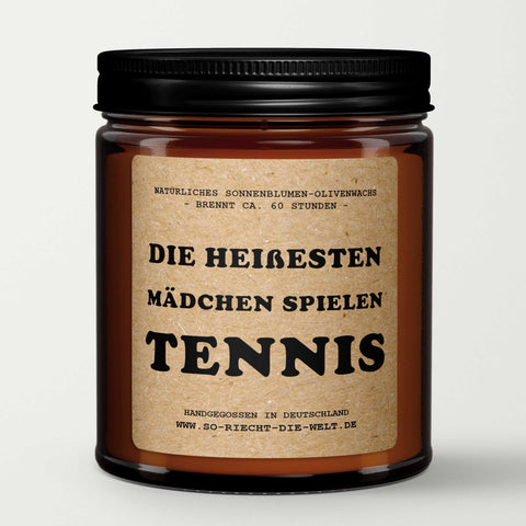 Die heißesten Mädchen spielen Tennis - Duftkerze, Kerze, Freundin Geschenk, Sport, Geburtstagsgeschenk für Freundin, Freund-2