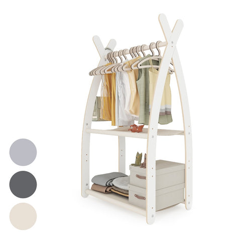 MAMOI® Kleiderstange Baby Kinderzimmer | Kinderkleiderstange 53x95x32cm | Kinder Kleiderständer Baby | Garderobenständer | Baby Garderobe | Kindergarderobe | 100% ECO | Made in EU-0