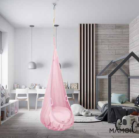 MAMOI® Hängesessel für kinder, Therapieschaukel, Schaukel für kinderzimmer, Hängehöhle, Hängeschaukel, Sensory swing, Schaukeltuch indoor, Hängesack, Tuchschaukel, Babyschaukel, Hängetuch-4