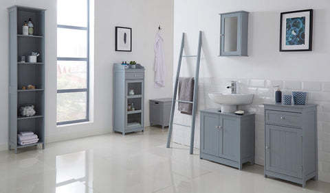 Alaska Wall Cabinet With Mirror Grey-1