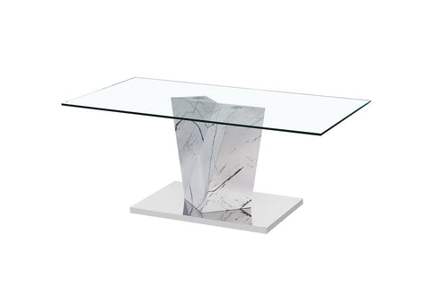 Alpha Coffee Table White Marble Effect Base-0