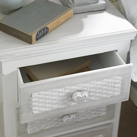 Brittany 3 Drawer Bedside White-Grey-1