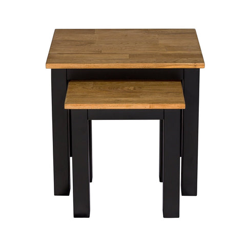 Copenhagen Nest of Tables Black Frame-Oiled Wood-0