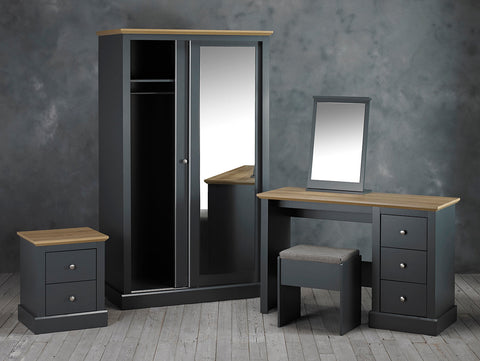 Devon 2 Door Sliding Wardrobe Charcoal-3