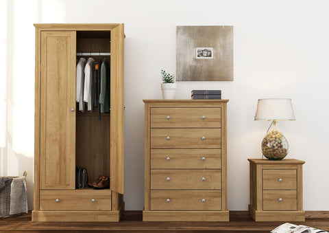 Devon 2 Door Wardrobe Oak-2