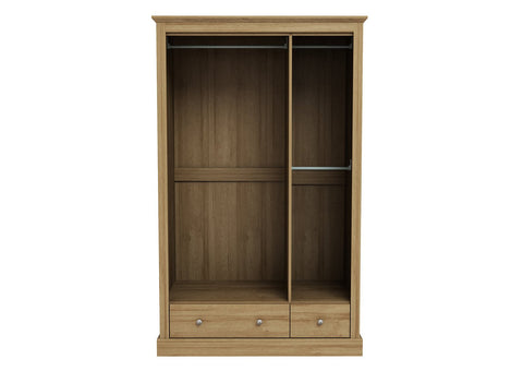 Devon 3 Door 2 Drawer Wardrobe Oak-1