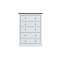 Devon 5 Drawer Chest White-0