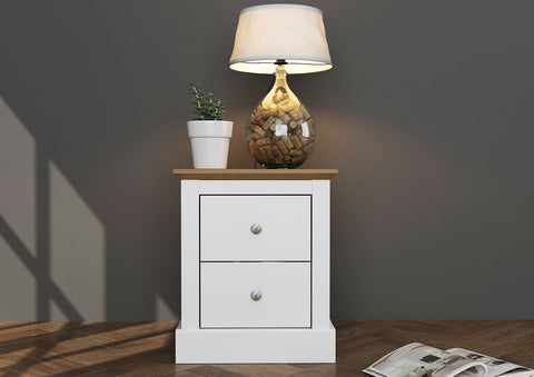 Devon Bedside Cabinet White-1