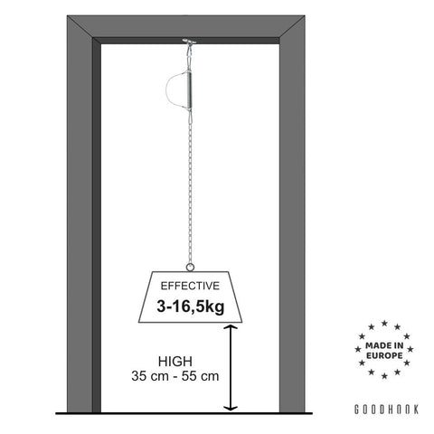 MAMOI® Babywiege Feder mit Stahl Sicherungsseil Federwiege 16,5kg Schaukel zum Schlafen | Natürliche Seil mit Karabiner | 100% ECO | Made in EU-1