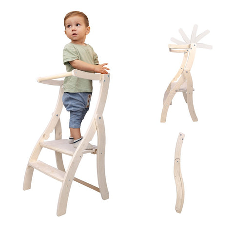 hocami - MAMOI® Lernturm Klappbar aus Holz, Learning Tower, Lernstuhl für Kinder, Küchenturm und Küchenhelfer, Lerntower, Hochstuhl Tritthocker ab 1 jahr ab 2/3 Jahre, Montessori - mamoi-lernturm-klappbar-aus-holz-learning-tower-lernstuhl-fur-kinder-kuchenturm-und-kuchenhelfer-lerntower-hochstuhl-tritthocker-ab-1-jahr-ab-2-3-jahre-montessori-10 - 
