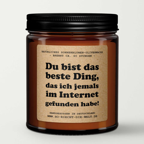 Bestes Ding im Internet, Kerze, Duftkerze, Freund Geschenk Kerze, Jubiläumsgeschenk, Geburtstagsgeschenk für ihn, Jubiläumsgeschenk für ihn, Freund-0