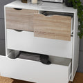 Stockholm 4 Drawer Chest White-Oak-2