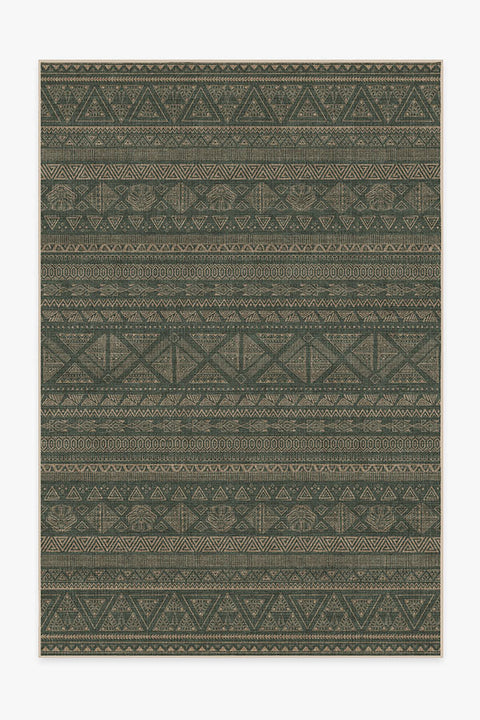 Wakanda Forever Bronze Green Rug-0