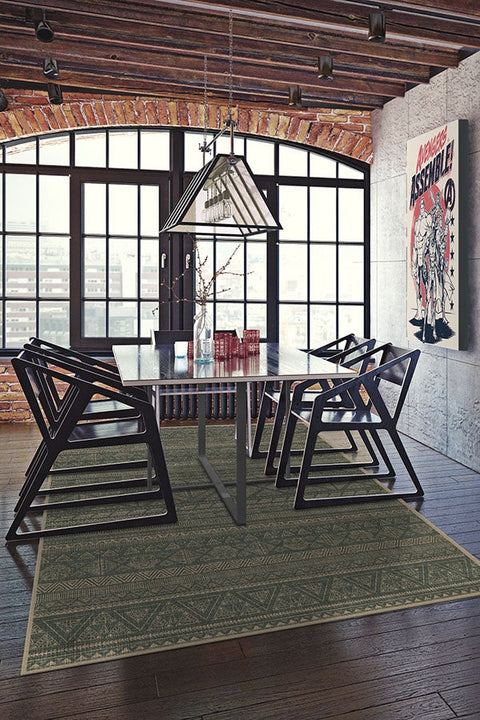 Wakanda Forever Bronze Green Rug-2