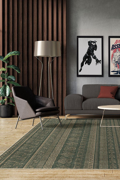 Wakanda Forever Bronze Green Rug-7